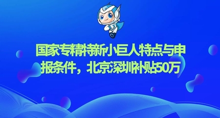 國(guó)家專(zhuān)精特新“小巨人”企業(yè)申報(bào)指南 聚焦網(wǎng)絡(luò)科技領(lǐng)域，詳解政策要點(diǎn)與京深50萬(wàn)補(bǔ)貼